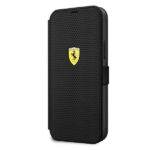 Ferrari FESPEFLBKP12MBK iPhone 12/12 Pro 6,1" black book On Track Perforated