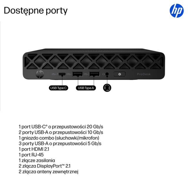 HP ProDesk 4 Mini G1i Ultra 5 225T 16GB DDR5 5600 SSD512 Arc W11Pro 3Y OnSite - imagine 4