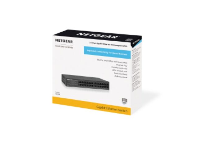 NETGEAR GS324 Unmanaged Gigabit Ethernet (10/100/1000) Black - imagine 5