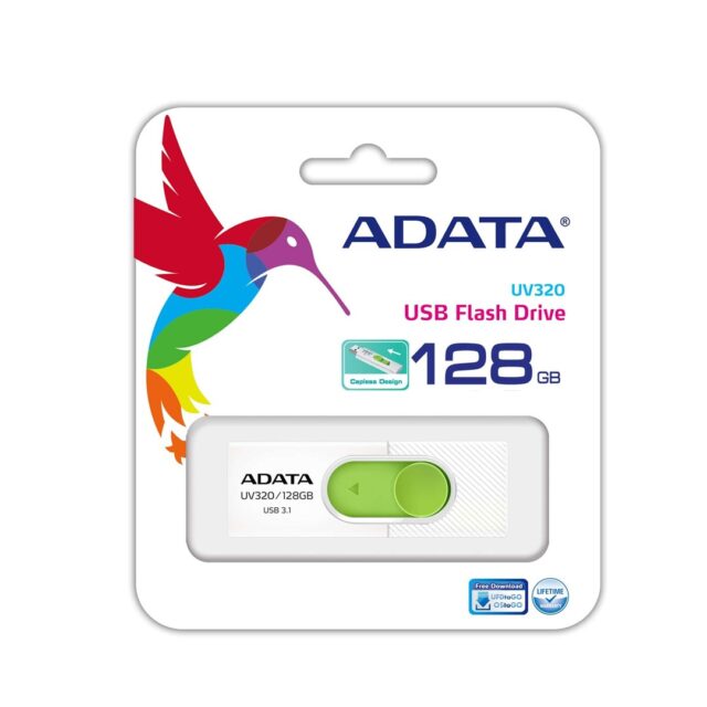 ADATA UV320 USB flash drive 128 GB USB Type-A 3.2 Gen 1 (3.1 Gen 1) Green  White - imagine 3