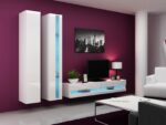 Cama TV stand VIGO NEW 30/140/40 white/white gloss - imagine 4