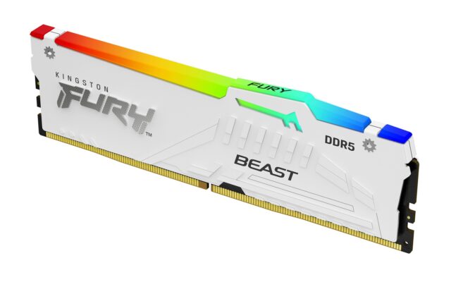 Kingston Technology FURY Beast 128GB 5200MT/s DDR5 CL40 DIMM (Kit of 4) White RGB XMP - imagine 2
