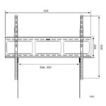 Techly Wall Mount for LED LCD TV 42-80 Ultra Slim Fixed H600mm  ICA-PLB 860 - imagine 4