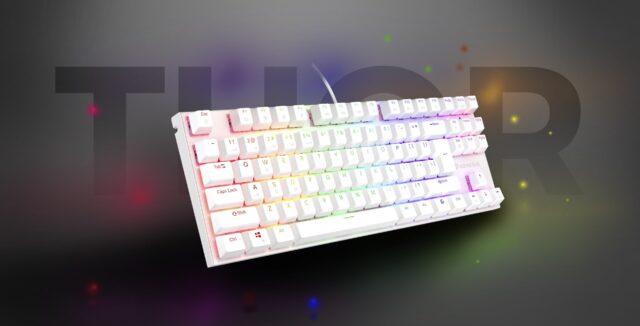 THOR 303 | Mechanical Gaming Keyboard | Wired | US | White | USB Type-A | Outemu Peach Silent - imagine 9
