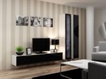 Cama TV Stand VIGO '180' 30/180/40 white/black gloss - imagine 13
