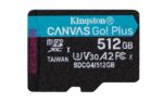 Kingston Technology 512GB microSDXC Canvas Go Plus Gen4 200R A2 U3 Single Pack w/o ADP