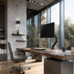 Maclean MC-906 Monitor Mount Holder Desk Table Mount 17  - 27  Adjustable Rotatable VESA 7 kg - imagine 25