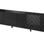 RTV cabinet ABETO 200x42x52 black glossy