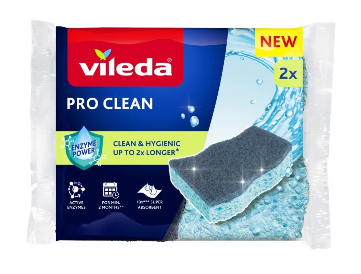 cps-8c8e6df2a801e65c746ade94a6f276b0-2026-01-15-17-23-08 Viscose scourer with enzymes Vileda Pro Clean 2 pcs. - imagine 1
