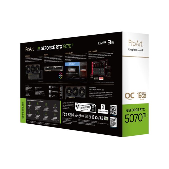 ASUS ProArt RTX 5070 TI OC 16 GB graphics card - imagine 8