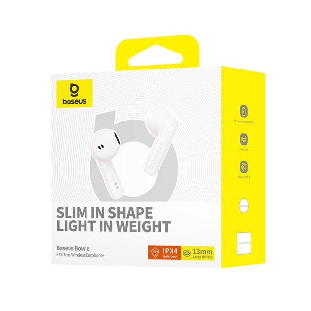 Baseus Bowie E16 Headset True Wireless Earphones In-ear Calls/Music USB Type-C Bluetooth White - imagine 7