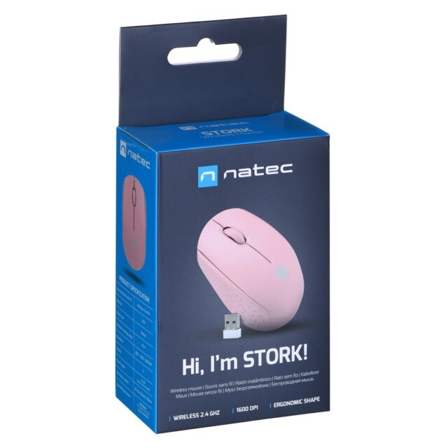 NATEC STORK mouse Home Ambidextrous RF Wireless + USB Type-A Optical 1600 DPI - imagine 7
