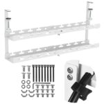 Maclean under-desk cable organizer  max. load 5kg  max. 728mm  2 levels  white  MC-102 W - imagine 8