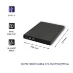Qoltec 51858 External DVD-RW recorder |USB 2.0|Black - imagine 3