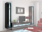 Cama Shelf unit VIGO NEW 180/40/30 black/black gloss - imagine 6
