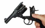 WEBLEY MKVI .455 Police cal.5.5 mm Diabolo cartridge revolver 6-shot. 4’ barrel CO2 Battlefield Ekp to17J
