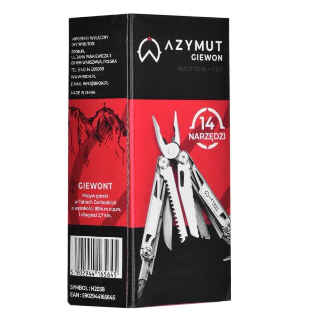 Multitool AZYMUT Giewon - 14 tools + belt pouch (H2038) - imagine 12