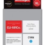 Activejet ACC-551CN Ink cartridge (replacement for Canon CLI-551C; Supreme; 15 ml; cyan)