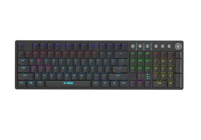 iBox AURORA K-6 keyboard Universal RF Wireless + Bluetooth QWERTY English Black - imagine 17