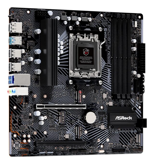 Asrock B650M PG Lightning AMD B650 Socket AM5 micro ATX - imagine 5