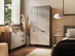Cama 5 ALMERA wardrobe 90x52x185 walnut/cashmere - imagine 3