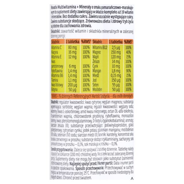 Novativ Multivitamin + Minerals 20 tablets - imagine 3