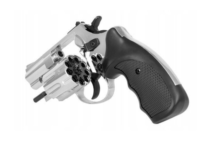 ZORAKI R1-K6L BAS alarm signal blank firing revolver  2.5  barrel  .22 Long Blank caliber  chrome flash (R1256MNP-BAS) - imagine 5