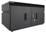 Manhattan iPad to 11  20-bay Charging Cabinet Desktop via USB-C  Also other tablets and smartphones (with device to USB-C cable)  Bays 264x22x235mm  Device charging cables not included (suggest USB-C cable 354868)  Cart  Lockable  EU/UK power cords - imagine 2