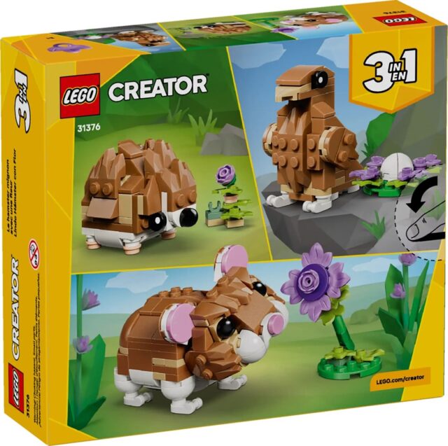 LEGO CREATOR 3 IN 1 31376 Cute Hamster with a Flower - imagine 2
