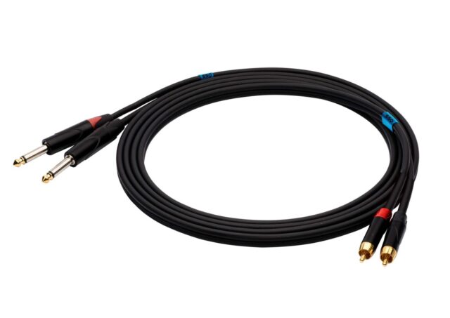 SSQ RCAJM5 - Cable 2x RCA - 2x Jack Mono 6 3 mm 3 m Black - imagine 2