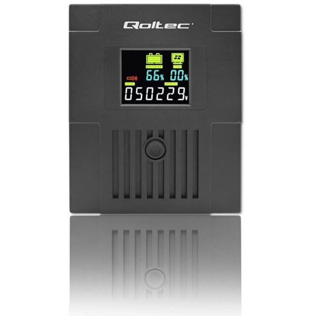 Qoltec 53770 uninterruptible power supply (UPS) Line-Interactive 1.5 kVA 900 W 2 AC outlet(s) - imagine 6