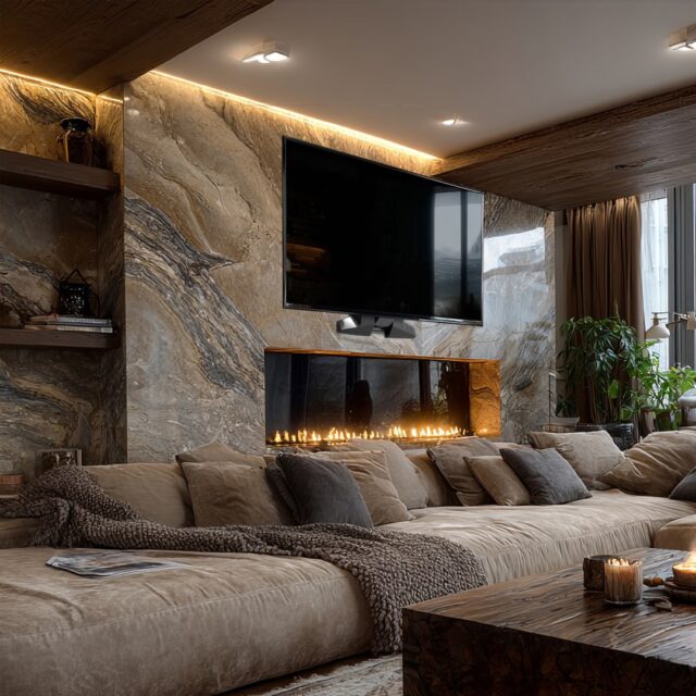 Maclean MC-891 Electric TV Wall Mount Bracket with Remote Control Height Adjustment 37'' - 70  max. VESA 600x400 up to 35kg Above Fireplace Mount Sturdy - imagine 16