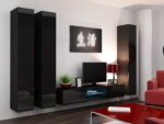Cama Full cabinet VIGO '180' 180/40/30 black/black gloss - imagine 8