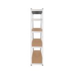 Rebel RB-1250 Metal Storage Rack Cabinet Shelves 175kg x5 180x90x40cm Galvanized Folding MDF - imagine 2