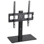 Maclean MC-450 Universal TV Stand for TV Cabinet max. 40kg  max. VESA 400x400 32-65  Tempered Glass Base 3-Level Height Adjustment
