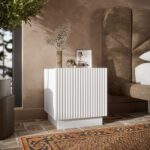 Cama Bedside cabinet  2 pcs  LIVERTI  45x42x47  white - imagine 3