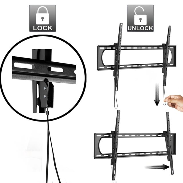 Maclean TV MC-413 Wall Mount Bracket 32 -80  VESA 600x400 45kg Tilting Universal Adjustable Spirit Level Mounting Accessories - imagine 12
