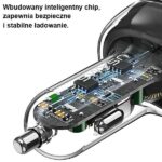 USAMS car charger 2xUSB-C 2xUSB-A C34 120W Fast Charge black CC169CC02 (US-CC169) - imagine 6