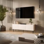 Cama LUCCA 3D TV cabinet 165x40x59 cashmere - imagine 3