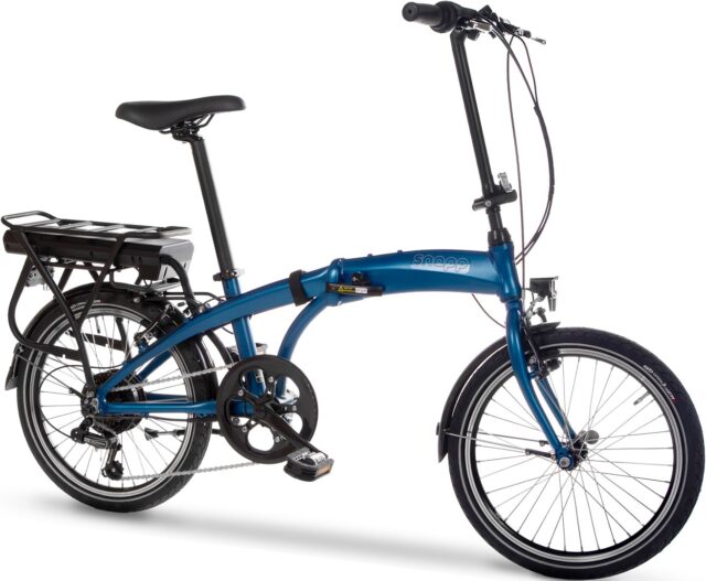 Snapp City-E folding electric bicycle  blue - imagine 4