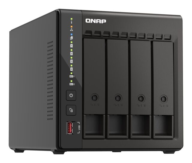 QNAP TS-453E NAS Tower Intel® Celeron® J6412 8 GB 0 TB QNAP QTS Black - imagine 4