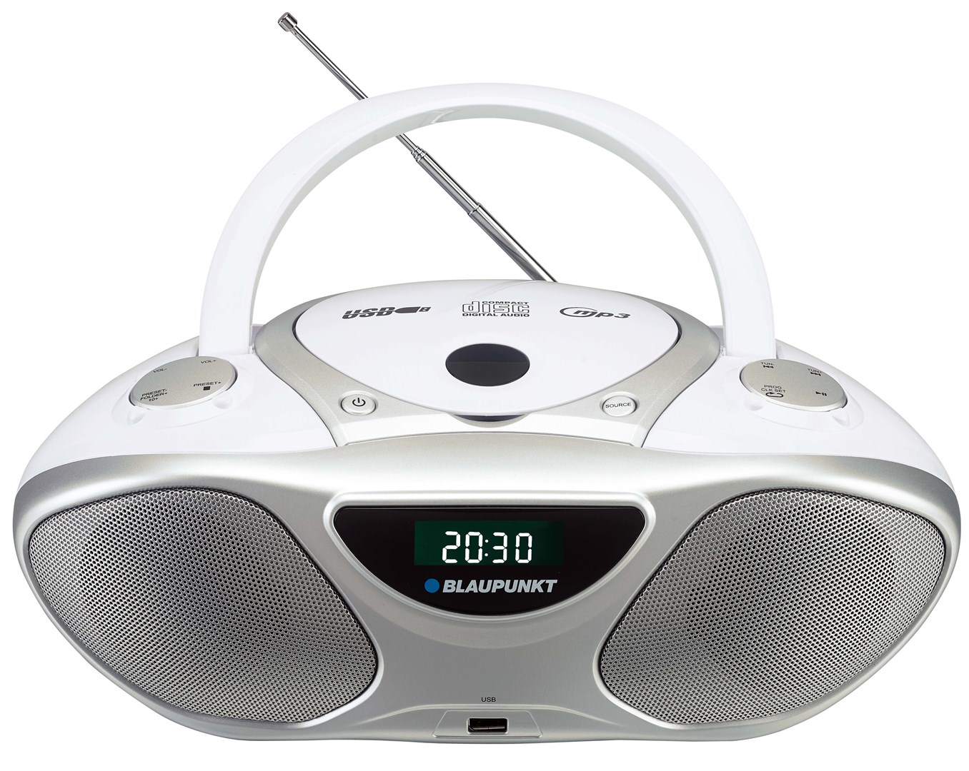 cps-90df6126a3652ddf7e3cb2bb92ffdbea-2026-01-14-01-10-20 Blaupunkt BB14WH CD player CD recorder Silver White - imagine 1