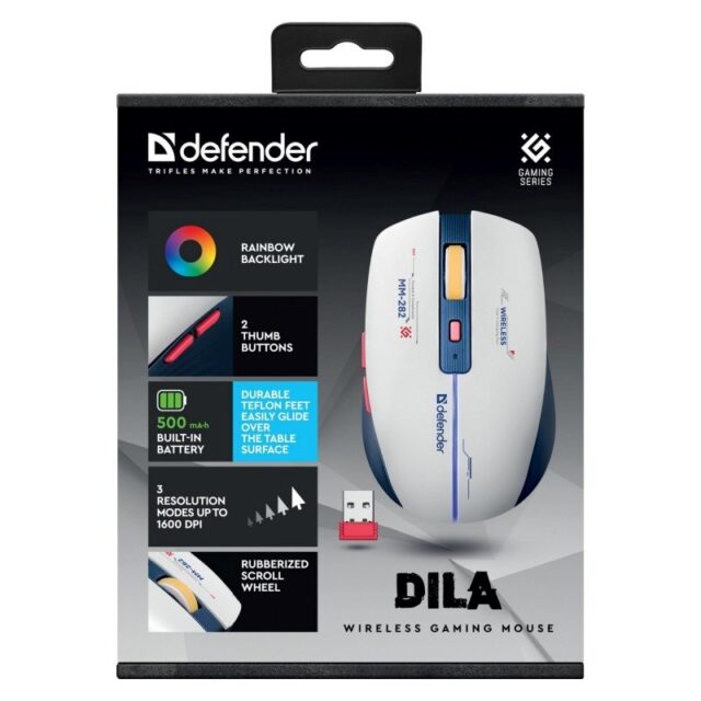 WIRELESS MOUSE DEFENDER DILA MM-282 RF 1800dpi 6P - imagine 8