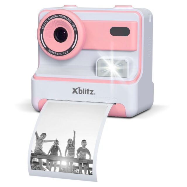 FLASH PINK  INSTANT CAMERA WITH THERMAL PRINTER FOR CHILDREN - imagine 4