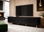 Cama RTV cabinet PAFOS 200x42x52 Black matt - imagine 6
