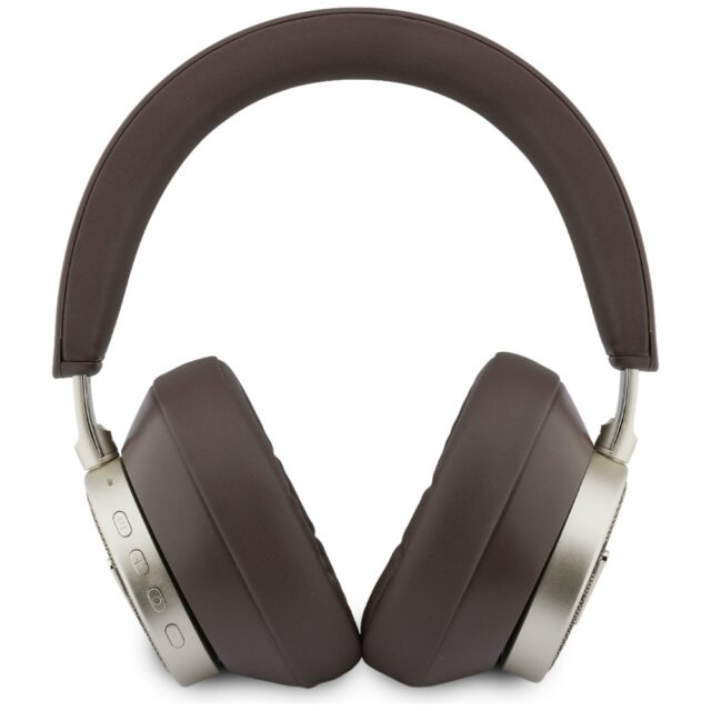 Headphones Guess 4G Triangle Logo Bluetooth ENC brown - imagine 4