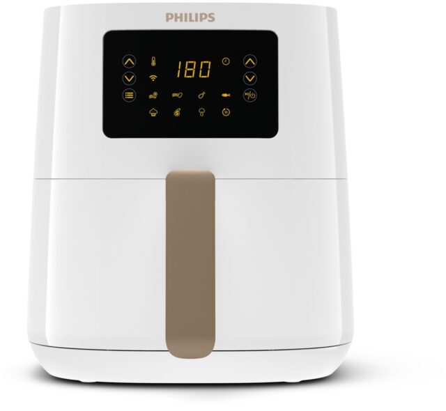 Philips 5000 series HD9255/30 fryer Single 4.1 L Stand-alone 1400 W Hot air fryer Gold  White - imagine 2