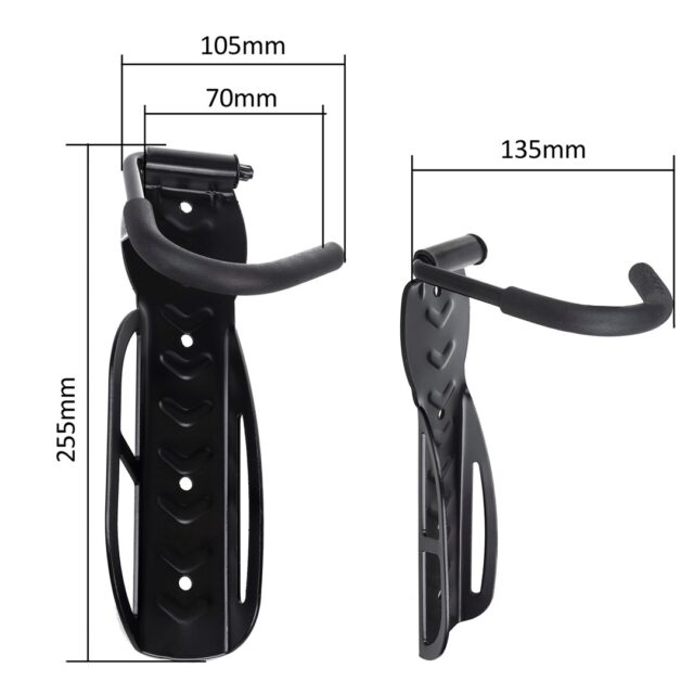 Maclean Bicycle Stand Bike Wall Mount Holder Vertical Steel Storage Hook 24  - 29 - imagine 5