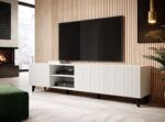 Cama RTV cabinet PAFOS 200x42x52 White matt - imagine 6
