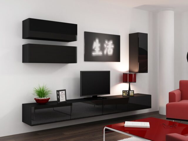 Cama Cabinet VIGO  90  full 90/35/32 black/black gloss - imagine 11